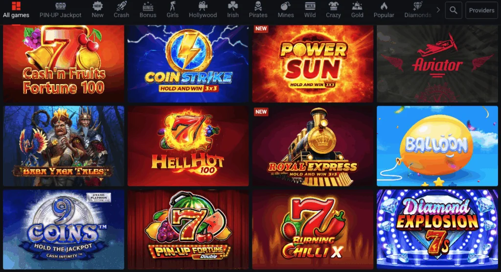 games at Pin-up Nigeria